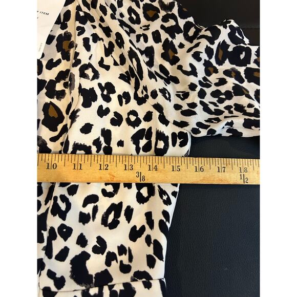 A.L.C Designer Leopard Mafia Wife Luxury Size 4 Business Long Sleeve Knee - Picture 8 of 9